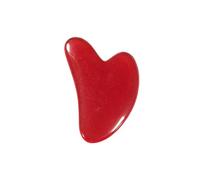 OZDTLP Gua Sha Board a Forma di Cuore in Resina Naturale Rosa Verde Giada Raschietto Spa massaggiatore for Il Collo Cura della Pelle Portatile Strumento di Bellezza e Salute(Red-C)
