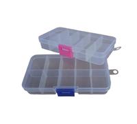 OZDTLP Scatola portaoggetti in plastica scozzese trasparente, orecchini, anelli, collane, bracciali, gioielli, due colori inviati a caso(Random 1 box)