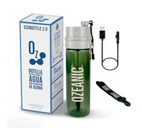 Ozeanic - Bottiglia purificatrice d'acqua ad alta capacità per bere acqua pulita in qualsiasi momento e luogo (600, Nero)