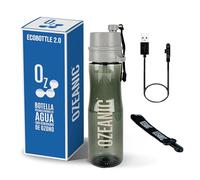 Ozeanic - Bottiglia purificatrice d'acqua ad alta capacità per bere acqua pulita in qualsiasi momento e luogo (750, Nero)