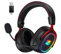 Ozeino Cuffie Gaming Wireless per Ps4/Ps5/PC, Cuffie Wireless con Microfono 2.4GHz + 5.3 Bluetooth Bassa Latenza, Cuffie con 7.1 Stereo Surround Sound, Durata di Oltre 40+ Ore