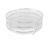 Ozgkee 3Pcs Rack per Disidratatori per Friggitrice Ad Aria Rack per Disidratatori Impilabili Rack per Friggitrice Ad Aria in Acciaio Inossidabile per Alimenti Frutta Carne
