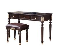 OZGSWJ Home Tavolo largo con angoli arrotondati Scrivania in legno massello Moderna Struttura stabile Maniglie di qualità Scrivania multi-cassetti Mobili per ufficio in legno di qualità