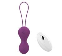Oziral Vibratore con telecomando, 10 modalità di vibrazione per il punto G e il clitoride, sex ball con telecomando, sex toy per coppie e donne, uovo vibrante ricaricabile, viola