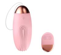Oziral Vibratore con telecomando per la stimolazione del punto G e del clitoride, 10 modalità di vibrazione, sex toy per coppie e donne, uovo vibrante ricaricabile, stile balena, rosa