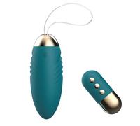 Oziral Vibratore con telecomando, stimolazione del punto G e del clitoride, 10 modalità di vibrazione, sex ball con telecomando, sex toy per coppie e donne, uovo vibrante ricaricabile, verde