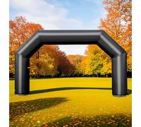 OZIS Arco gonfiabile nero da 6,2 m con ventilatore incorporato da 150 W, arco gonfiabile per il commercio pubblicitario all'aperto della corsa