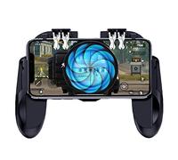 Ozkak Mobile Controller con Fan Ventola Raffreddamento, Joystick Smartphone Trigger 6 Finger Gamepad L1 R1 L2 R2 per PUBG COD Compatibile con Telefono Cellulare iPhone iOS Android