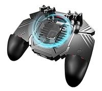 Ozkak Mobile Controller con Fan Ventola Raffreddamento, Smartphone Trigger 6 Finger L1 R1 L2 R2 per PUBG COD Telefono Cellulare iPhone iOS Android Larghezza da 67 a 90 mm