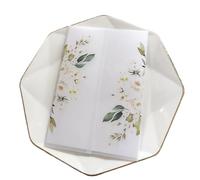 OZLCUA 50 pezzi di carta for invito a nozze in pergamena, involucro semitrasparente for la decorazione di una festa dolce(Color-08)