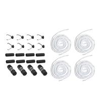 OZLCUA Cordini di Ricambio Drawstring Cord Set, Replacement Rope with Locks Spring Stopper for Shorts Pants Jackets Coats Hoodies(White 4 Sets)