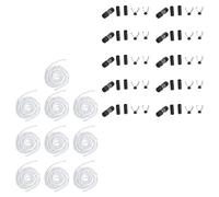 OZLCUA Cordini di Ricambio Drawstring Cord Set, Replacement Rope with Locks Spring Stopper for Shorts Pants Jackets Coats Hoodies(White 10 Sets)