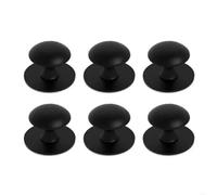 OZLCUA Maniglia Autoadesiva 6 pezzi Maniglie for mobili senza trapano, maniglie adesive antiruggine in acciaio for, cassetti, porte della doccia, specchi(Black)