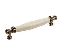 OZLCUA Maniglia Per Porta In Stile Retrò 1pc Antique Ceramic Handles For Furniture Drawer Knobs Cabinet Door Handle Round Single Hole Kitchen(A7-128mm)