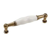 OZLCUA Maniglia Per Porta In Stile Retrò 1pc Antique Ceramic Handles For Furniture Drawer Knobs Cabinet Door Handle Round Single Hole Kitchen(A4-96mm)