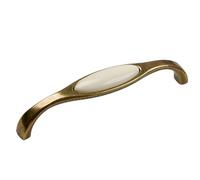 OZLCUA Maniglia Per Porta In Stile Retrò 1pc Antique Ceramic Handles For Furniture Drawer Knobs Cabinet Door Handle Round Single Hole Kitchen(A6-128mm)