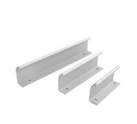 OZLCUA MöBelgriffe Versteckter 1 pz Argento Nascosto Maniglie Dell'armadio In Lega di Alluminio Armadio Da Cucina A Scomparsa Tira Cassetto Manopole Porta Invisibile Maniglia Estesa(03)