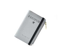 OZLCUA Portapassaporto con cerniera, portafogli impermeabili, portacellulare, accessori da viaggio(Grey)