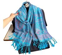 OZLCUA Scialle Stampato Sciarpa da donna in cashmere, scialli con nappe, hijab, copricapo, sciarpe invernali, foulard(Color-16)