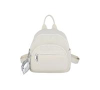 OZLCUA Zainetti Da Donna Oxford Solid Zipper Fashion Zaini Mini Borse Portatili da Donna Cucito Temperamento Studente(Beige)