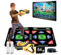 OZLET Tappetino da Ballo HDMI con Pistola Motion, Memoria aggiornata a 64GB, 1022 Giochi, 885 Canzoni, 8 MTV. Combina Ballo, tiro, Sport e Giochi mentali Bambini. Realizzato in Flanella