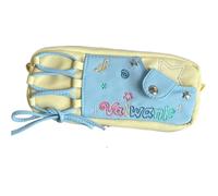 OZLMBERN Bow Pencil Case Female Drawstring Student Stationery Bag Pencil Case Makeup Storage(A)