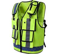 OZLMBERN Indumenti di Sicurezza Gilet per carichi ad Alta velocità Gilet Protettivo Riflettente Impermeabile per Servizi igienico-Sanitari ambientali per Traffico Esterno