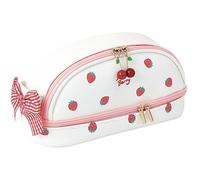 OZLMBERN Pencil Case Stationery Box Student Pencil Case Multifunctional Double Zipper Girl's Heart Stationery Storage Bag