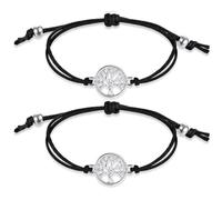 Ozmw 2 Pcs Braccialetti Amicizia, Couple Bracelet, Regolabile, Regalo per Migliore Amica, Fidanzato e Fidanzata