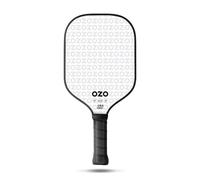 OZO Pickleball - Spark Energia Ritmo - Racchetta per Principianti, Potenza - Superficie in Fibra di Carbonio - Approvata USAPA (Bianco)