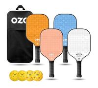 OZO Set of 4 Paddles + 4 Balls - Paddle Unisex Adulto