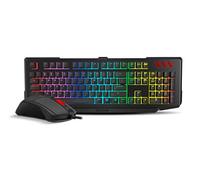 OZONE GAMING GEAR DOUBLE TAP- tastiera da gioco semi-meccanica retroilluminata RGB, mouse da gioco con sensore ottico AVAGO, 4000 dpi, LED a 6 colori, USB
