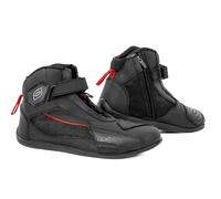 OZONE MOTO City Stivali da Moto Uomo e Donna | Pelle PU | Caviglie e Talloni Rinforzati | Cerniera Lunga | Elementi Riflettenti
