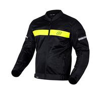 Giacca da moto Ozone Dart nero-giallo fluo M