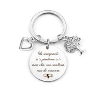 OZOSHINE Regalo Maestra Portachiavi Idee Regalo Insegnanti Regalo Maestra Fine Anno Regali Maestra Asilo Regalo Professoressa Compleanno Regalo Maestro Maschio Portachiave Grazie Maestra Regali
