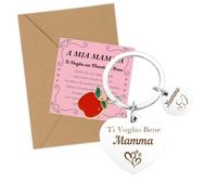 OZOSHINE Regalo Natale Mamma Donna Compleanno Portachiavi Mamma Idee Regalo Mamma E Figlia Figlio Di Famiglia Originali Regalo Anniversario Madre Biglietto Ti Voglio Bene Mamma Festa Della Mamma