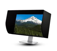 OZPPM Cappuccio per monitor in pelle, visiera parasole per display, cappuccio regolabile per monitor, adatto per cofano universale da 24 a 32 pollici di tutte le marche, 61 cm