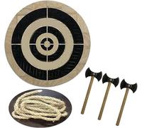 OZPPM Gioco di Lancio Dell'ascia, Bersaglio in Legno for Lancio Dell'ascia, Set di Bersagli in Legno for Tomahawk, Gioco di Freccette Sicuro, Bersaglio for Freccette in Legno con Ciondolo