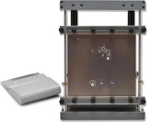 OZPPM Macchina per Sérigrafia della Pasta da Saldare, Macchina Manuale per Sérigrafia con Rete D’Acciaio per PCB, Larghezza 80mm, per Prototipaggio Preciso di PCB, Staffa A Due Lati(250 * 250mm)