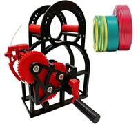 OZPPM Riavvolgitore for Bobina di Filamento 3D, Manuale Compatibile con Bobina Universale da 20 Cm da 1 kg, Avvolgimento Pulito E Senza Grovigli for Gli Appassionati di Filo di Saldatura(Red)