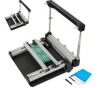 OZPPM Stazione di Stampa Serigrafica Manuale di Piccole Dimensioni, Stampante for Stencil PCB, Tavolo da Stampa con Pasta Saldante in Rete d'Acciaio SMT, Stampa di Precisione con Raschietto(10cm)