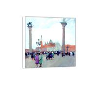 OZPWBVY Cornice Bianco-Famosi Quadro su Tela-Quadri Moderni Soggiorno-Venezia 3-Stampe e Poster Decorazione 70x70cm27x27in
