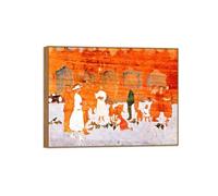 OZPWBVY Cornice in Legno-Famosi Quadro su Tela-Quadri Moderni Soggiorno-Street Venezia-Stampe e Poster Decorazione 60x80cm24x31in