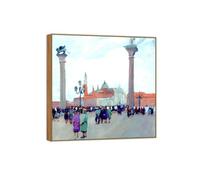 OZPWBVY Cornice in Legno-Famosi Quadro su Tela-Quadri Moderni Soggiorno-Venezia 3-Stampe e Poster Decorazione 70x70cm27x27in