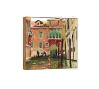 OZPWBVY Cornice in Legno-Famosi Quadro su Tela-Quadri Moderni Soggiorno-Venezia-Stampe e Poster Decorazione 30x30cm
