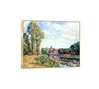 OZPWBVY Famose Quadri-Paesaggio Quadro su Tela-Tardo pomeriggio-Cornice Dorata Immagini Murale Soggiorno Decorazione Parete 20x25cm8x10in