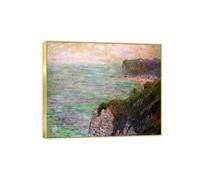 OZPWBVY Paesaggio Quadri Stampa su Tela-Vintage Quadro-Ombre sul mare-Cornice Dorata Immagini Murale Soggiorno Rustico 40x50cm16x20in