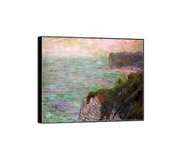 OZPWBVY Paesaggio Quadri Stampa su Tela-Vintage Quadro-Ombre sul mare-Cornice Nera Immagini Murale Soggiorno Rustico 70x85cm27x33in