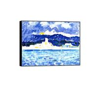 OZPWBVY Paul Signac Famosi Quadro su Tela-Quadri Moderni Soggiorno-Vento dell'Est 2-Cornice Nera Stampe e Poster Decorazione Dipinti 30x40cm12x16in