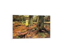 OZPWBVY Vincent van Gogh Famosi Quadro Pronto da Appendere-Stampa su Tela-Ragazza nella foresta-Cornice Bianco Immagini Murale Soggiorno 80x130cm31x51in